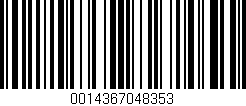 Código de barras (EAN, GTIN, SKU, ISBN): '0014367048353'
