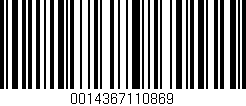 Código de barras (EAN, GTIN, SKU, ISBN): '0014367110869'