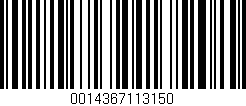 Código de barras (EAN, GTIN, SKU, ISBN): '0014367113150'