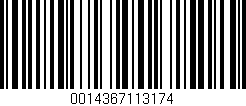 Código de barras (EAN, GTIN, SKU, ISBN): '0014367113174'