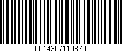 Código de barras (EAN, GTIN, SKU, ISBN): '0014367119879'