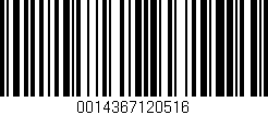 Código de barras (EAN, GTIN, SKU, ISBN): '0014367120516'