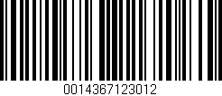Código de barras (EAN, GTIN, SKU, ISBN): '0014367123012'