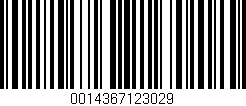 Código de barras (EAN, GTIN, SKU, ISBN): '0014367123029'