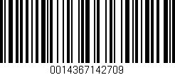 Código de barras (EAN, GTIN, SKU, ISBN): '0014367142709'