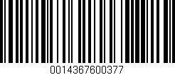 Código de barras (EAN, GTIN, SKU, ISBN): '0014367600377'