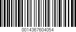 Código de barras (EAN, GTIN, SKU, ISBN): '0014367604054'
