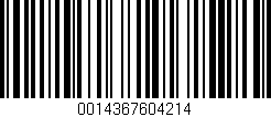 Código de barras (EAN, GTIN, SKU, ISBN): '0014367604214'