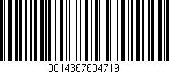 Código de barras (EAN, GTIN, SKU, ISBN): '0014367604719'