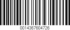 Código de barras (EAN, GTIN, SKU, ISBN): '0014367604726'