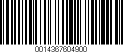 Código de barras (EAN, GTIN, SKU, ISBN): '0014367604900'