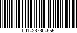 Código de barras (EAN, GTIN, SKU, ISBN): '0014367604955'
