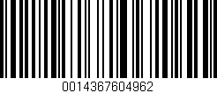 Código de barras (EAN, GTIN, SKU, ISBN): '0014367604962'