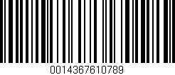 Código de barras (EAN, GTIN, SKU, ISBN): '0014367610789'