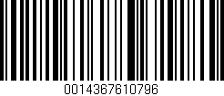 Código de barras (EAN, GTIN, SKU, ISBN): '0014367610796'