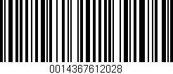 Código de barras (EAN, GTIN, SKU, ISBN): '0014367612028'