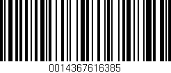 Código de barras (EAN, GTIN, SKU, ISBN): '0014367616385'