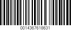 Código de barras (EAN, GTIN, SKU, ISBN): '0014367618631'