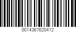 Código de barras (EAN, GTIN, SKU, ISBN): '0014367620412'