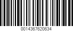 Código de barras (EAN, GTIN, SKU, ISBN): '0014367620634'