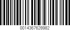 Código de barras (EAN, GTIN, SKU, ISBN): '0014367628982'