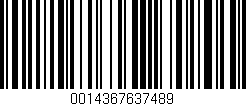 Código de barras (EAN, GTIN, SKU, ISBN): '0014367637489'