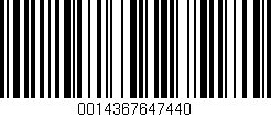 Código de barras (EAN, GTIN, SKU, ISBN): '0014367647440'