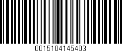 Código de barras (EAN, GTIN, SKU, ISBN): '0015104145403'
