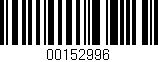 Código de barras (EAN, GTIN, SKU, ISBN): '00152996'