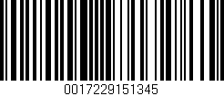 Código de barras (EAN, GTIN, SKU, ISBN): '0017229151345'