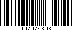 Código de barras (EAN, GTIN, SKU, ISBN): '0017817726016'