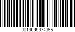 Código de barras (EAN, GTIN, SKU, ISBN): '0018089874955'