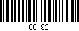 Código de barras (EAN, GTIN, SKU, ISBN): '00192'