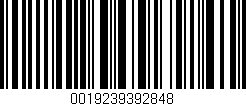 Código de barras (EAN, GTIN, SKU, ISBN): '0019239392848'