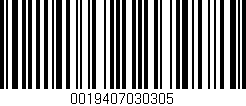 Código de barras (EAN, GTIN, SKU, ISBN): '0019407030305'