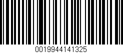 Código de barras (EAN, GTIN, SKU, ISBN): '0019944141325'