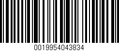 Código de barras (EAN, GTIN, SKU, ISBN): '0019954043834'
