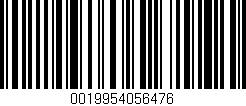 Código de barras (EAN, GTIN, SKU, ISBN): '0019954056476'