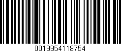 Código de barras (EAN, GTIN, SKU, ISBN): '0019954118754'