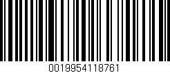 Código de barras (EAN, GTIN, SKU, ISBN): '0019954118761'