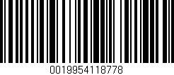 Código de barras (EAN, GTIN, SKU, ISBN): '0019954118778'