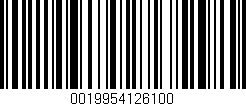 Código de barras (EAN, GTIN, SKU, ISBN): '0019954126100'