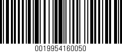 Código de barras (EAN, GTIN, SKU, ISBN): '0019954160050'