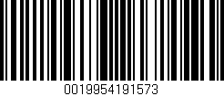 Código de barras (EAN, GTIN, SKU, ISBN): '0019954191573'