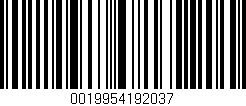 Código de barras (EAN, GTIN, SKU, ISBN): '0019954192037'