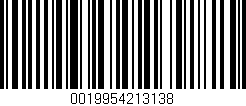 Código de barras (EAN, GTIN, SKU, ISBN): '0019954213138'
