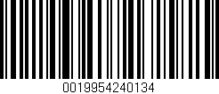 Código de barras (EAN, GTIN, SKU, ISBN): '0019954240134'