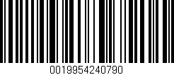 Código de barras (EAN, GTIN, SKU, ISBN): '0019954240790'