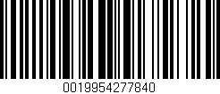 Código de barras (EAN, GTIN, SKU, ISBN): '0019954277840'