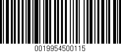Código de barras (EAN, GTIN, SKU, ISBN): '0019954500115'